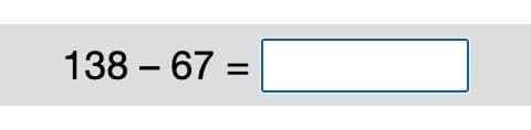 Zetamac arithmetic problem and answer field